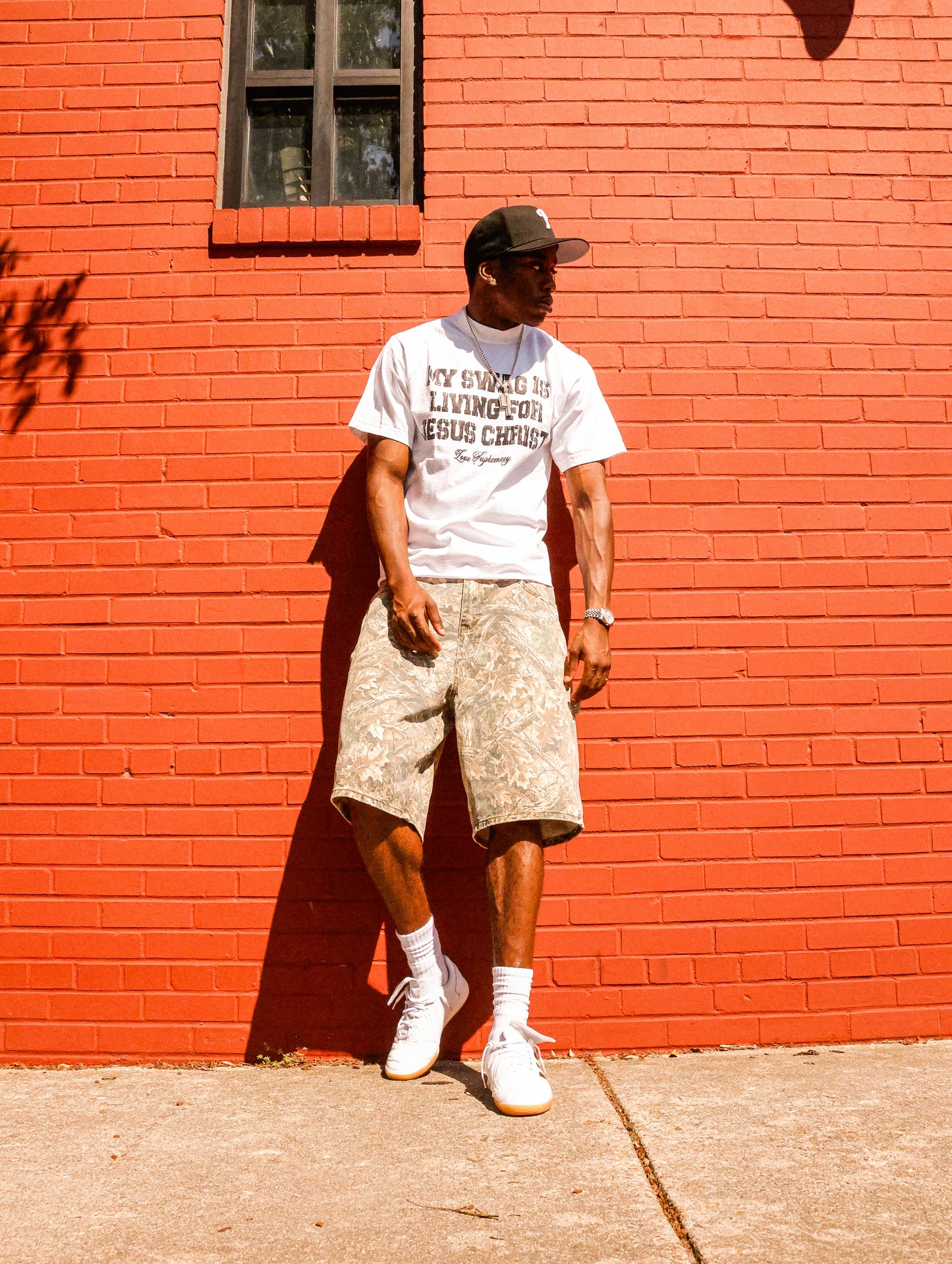 MY SWAG IS LIVING FOR JESUS CHRIST TEE - WHITE/BLACK